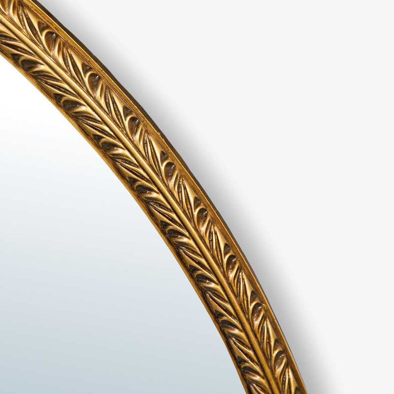 French Country Bellini Carved Round Mirror image number 1
